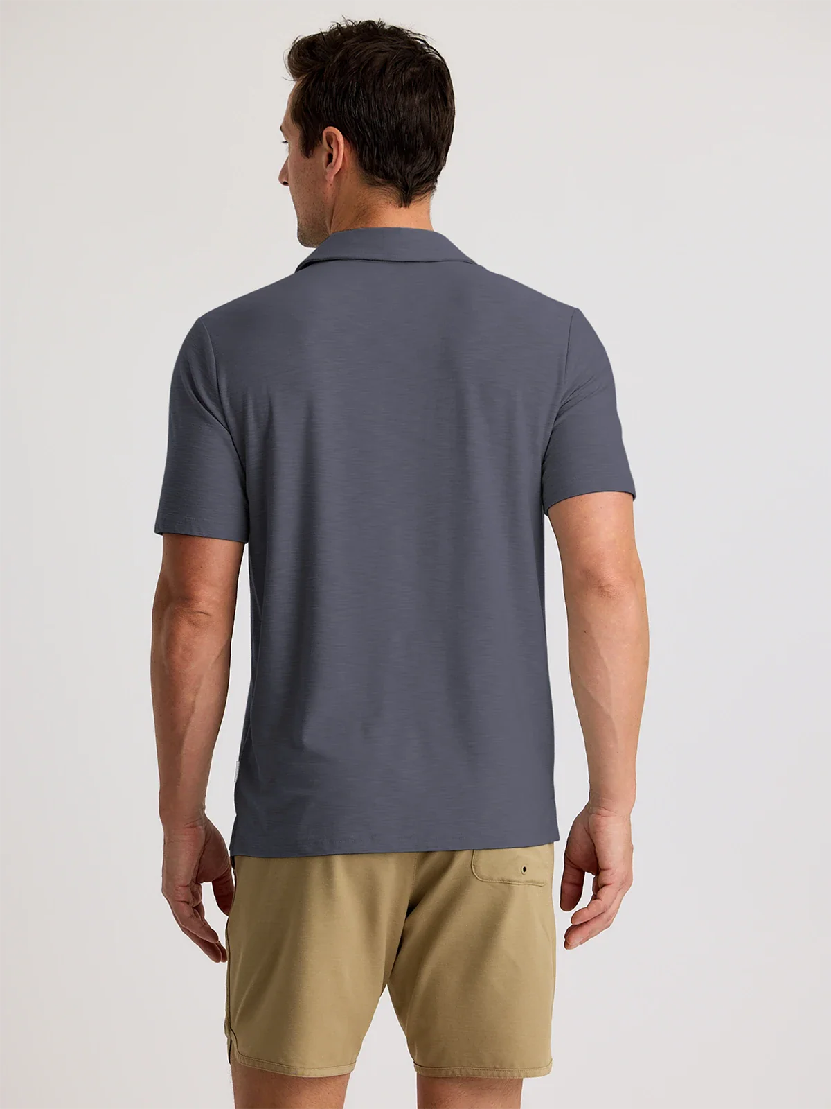 Free Fly Men’s Bamboo Slub Polo II - Storm Cloud
