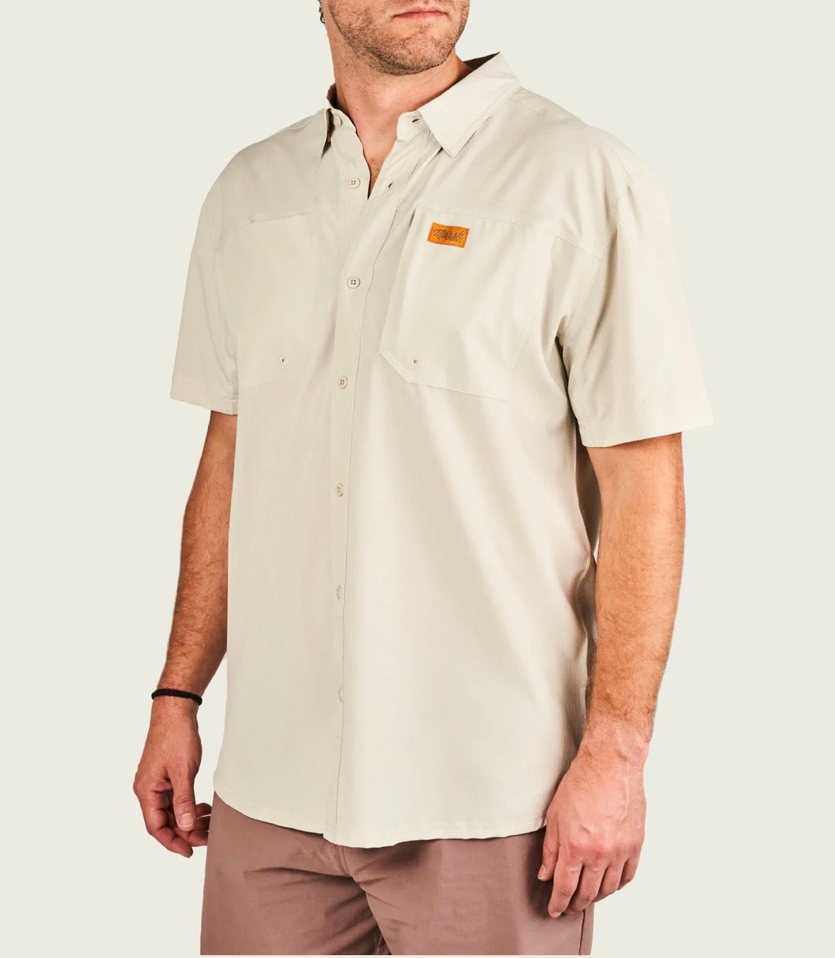 Marsh Wear Men’s Lenwood Tech S/S Button Down - Stone