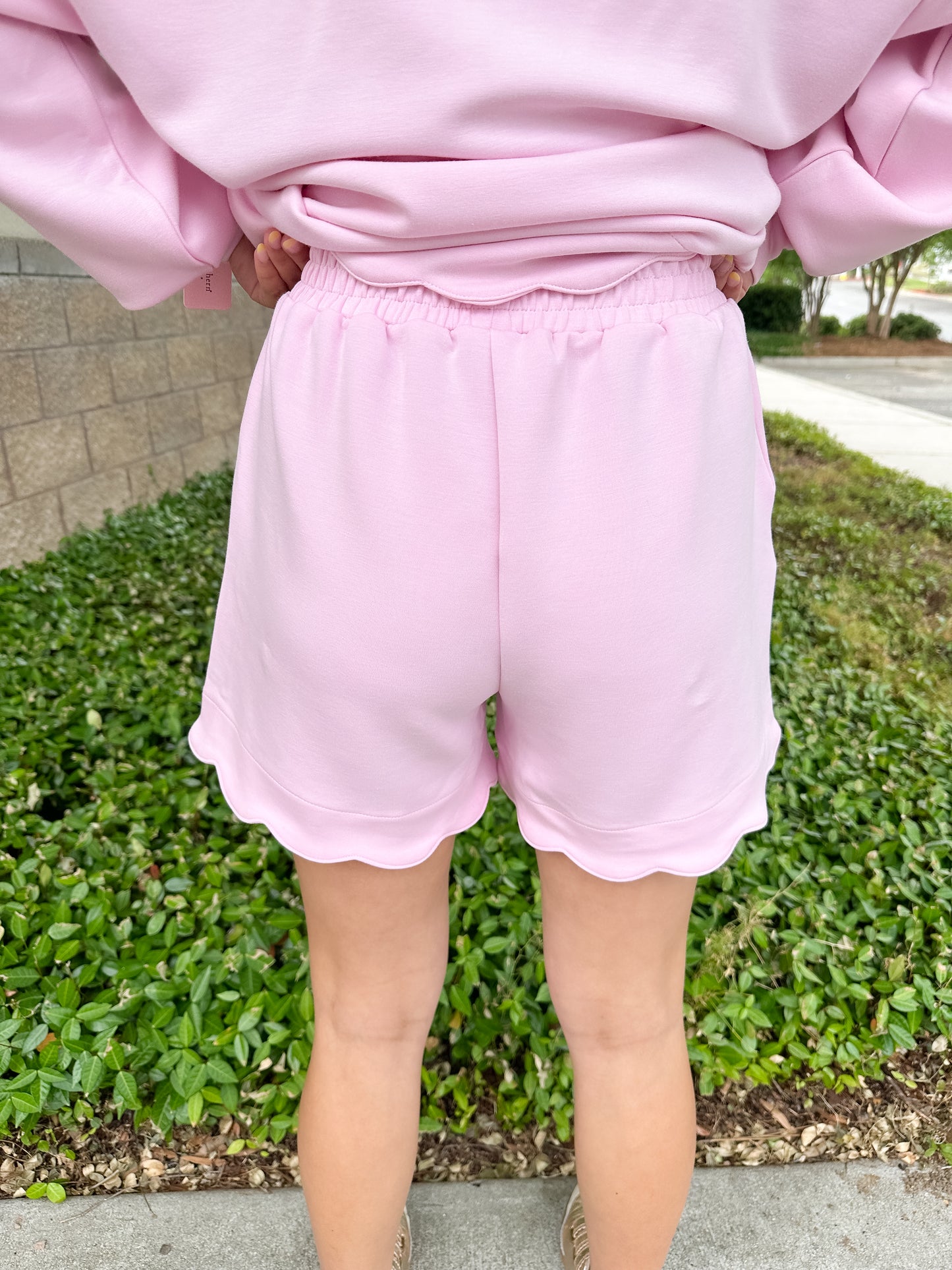 Rae Scalloped Short - Blush