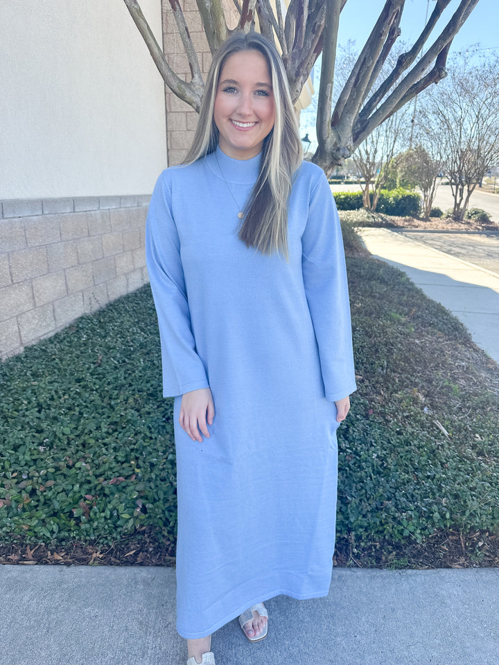 Pamela Sweater Dress - Blue