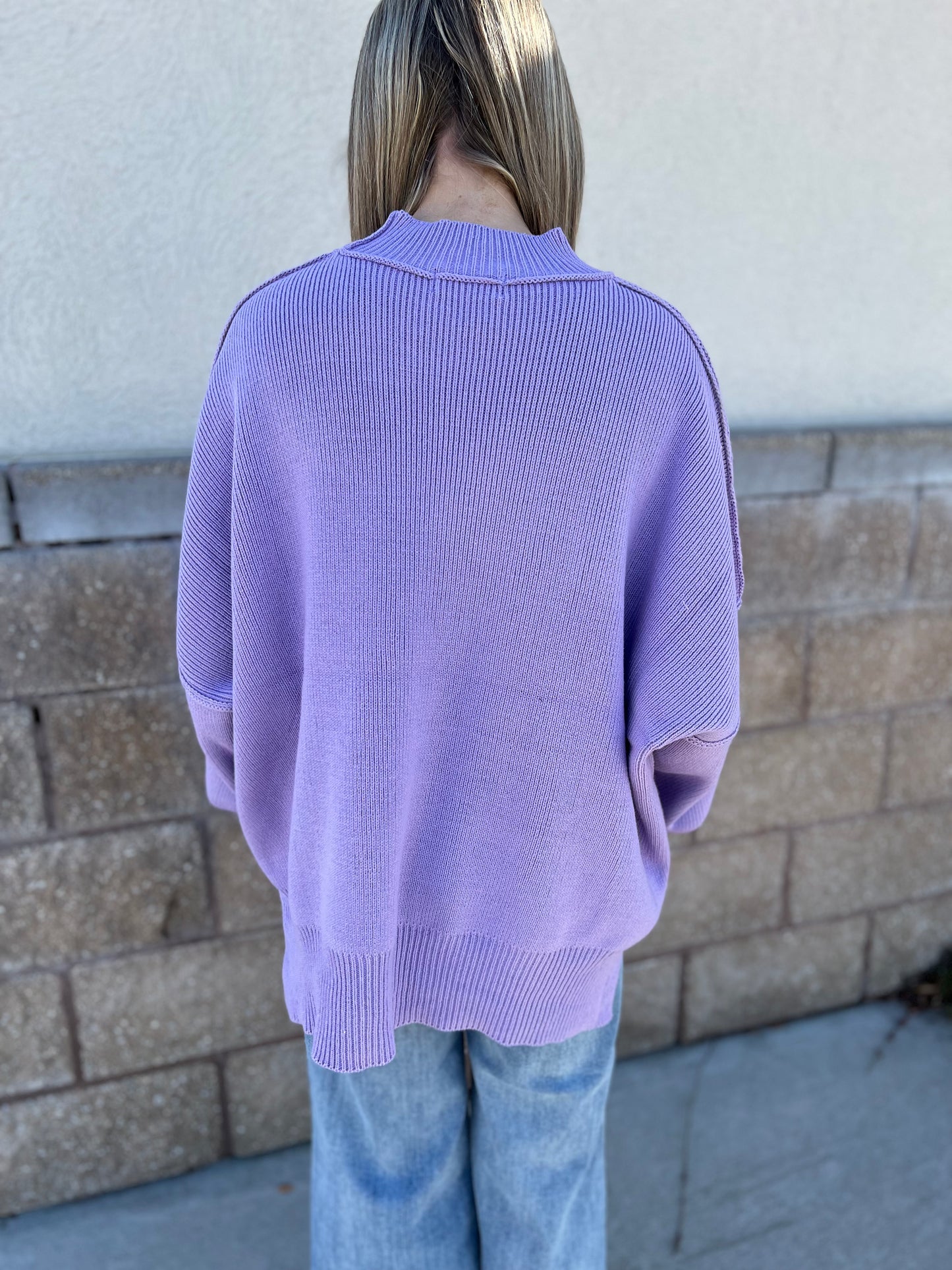 Hit The Slopes Sweater - Lavender