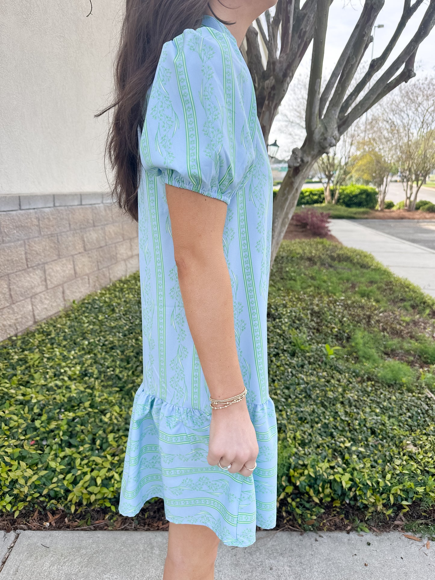 Nancy Dress - Nancy Garden Lace Green