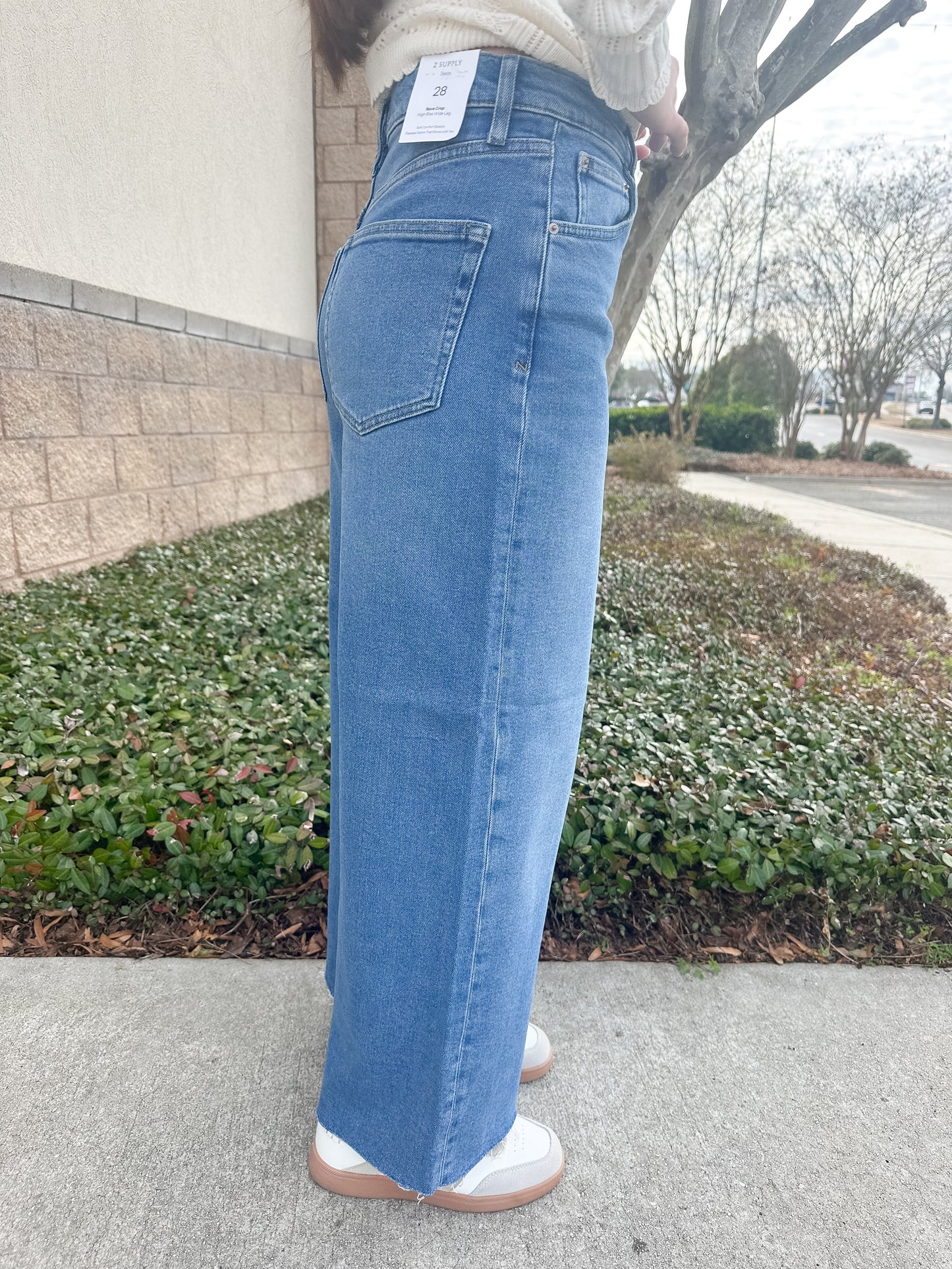 Nova Crop High Rise Wide Leg Denim - Fresca