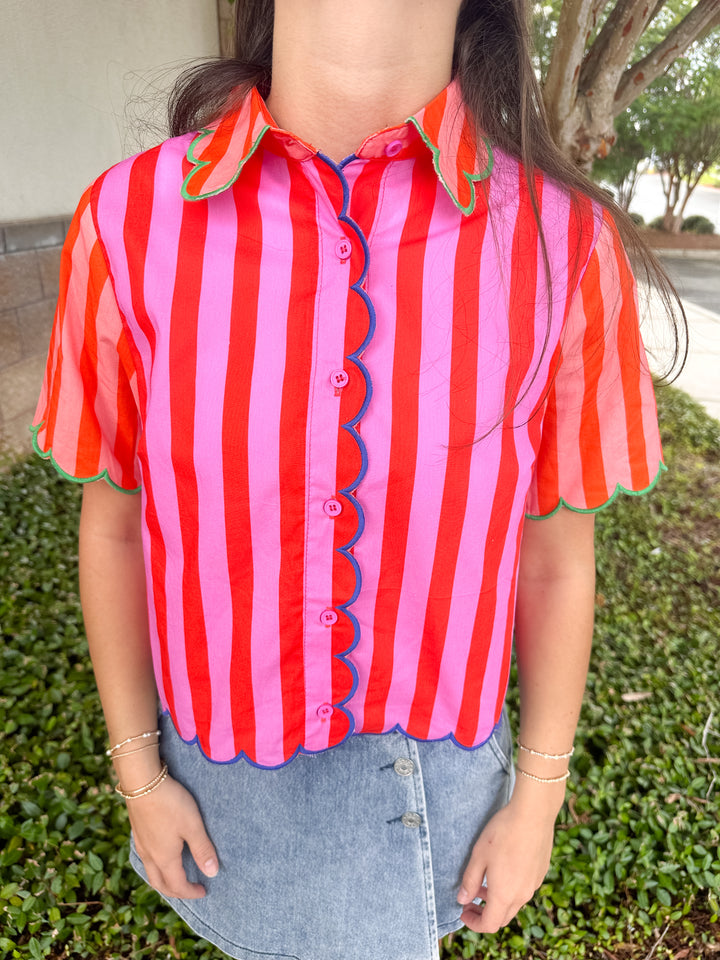 Calvin Scallop Top