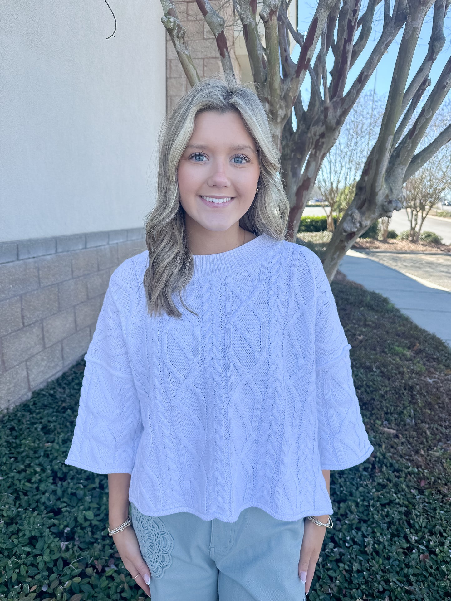 Karlen Sweater Top - Off White