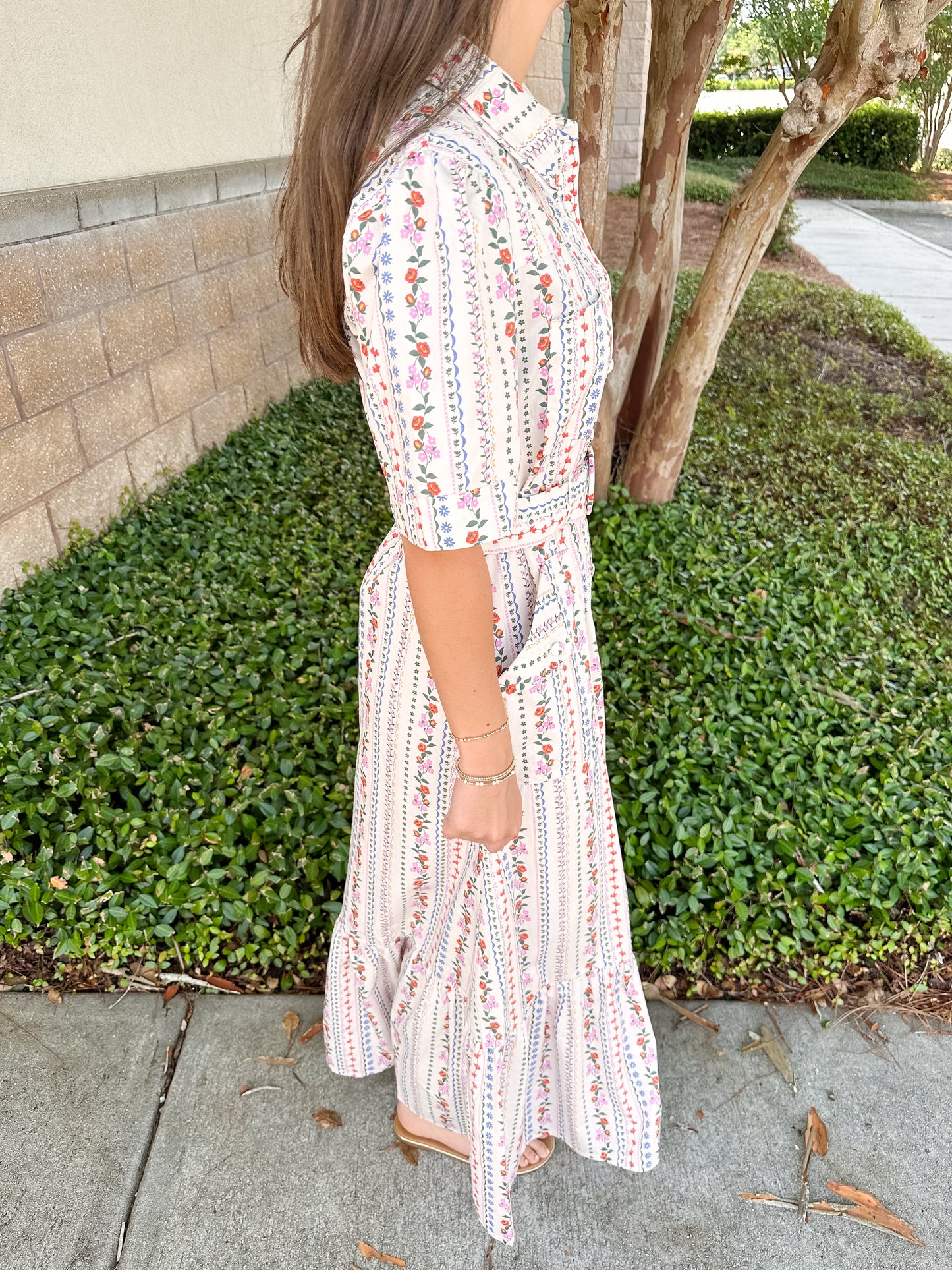 Pink Vines Maxi Dress