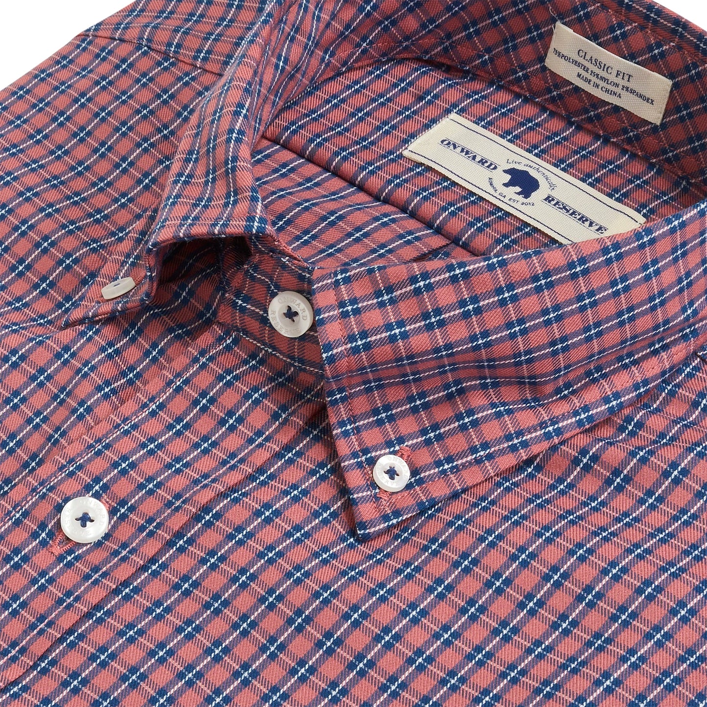 Onward Reserve Bogard Classic Fit Brushed Performance Twill Button Down - Withered Rose