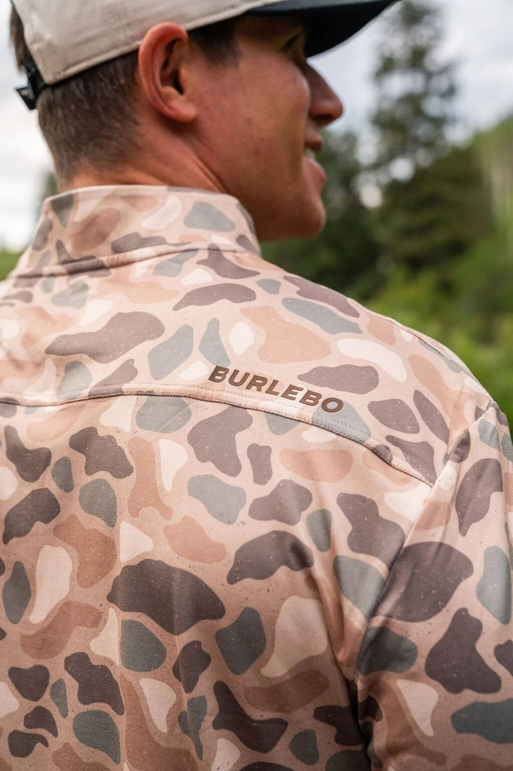 Men’s Burlebo Performance Quarter Zip - Pintail Camo