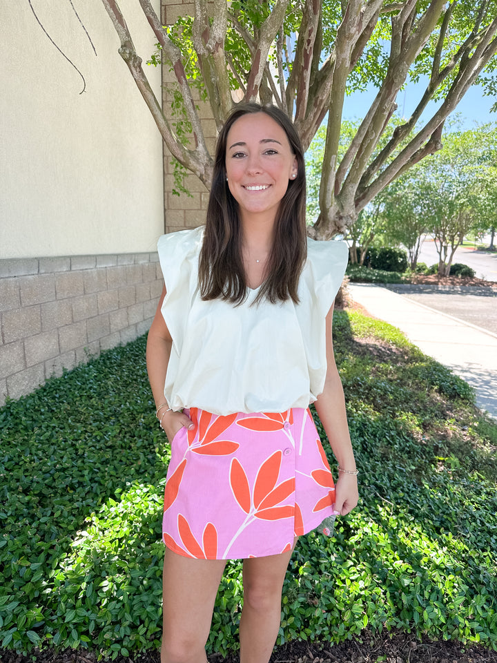 Sunset Palms Wrap Skort