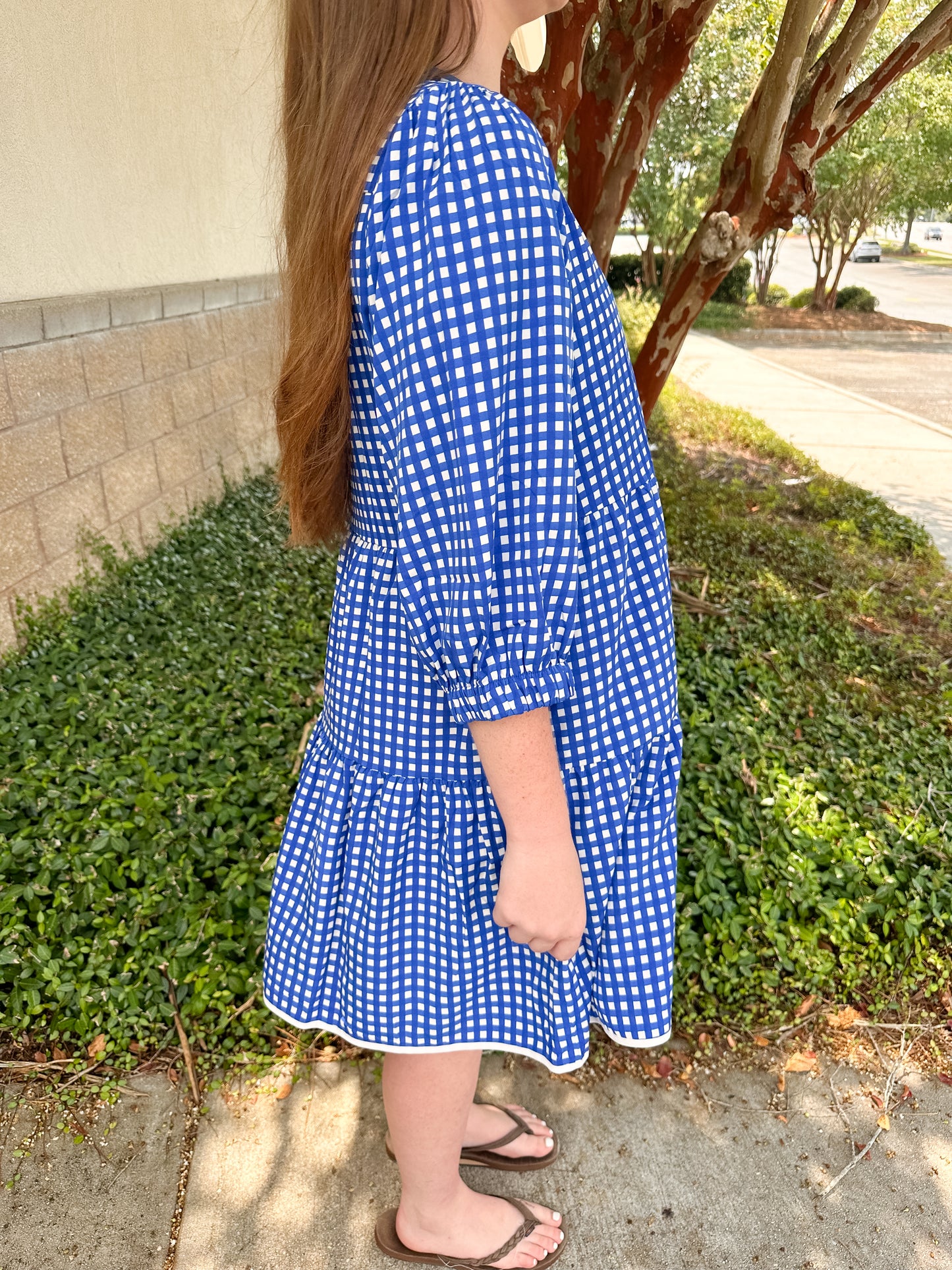 Cooper Dress - Gingham Blue