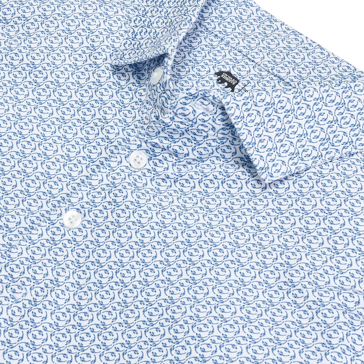 Onward Reserve Bevy Printed Performance Polo - Blue Horizon