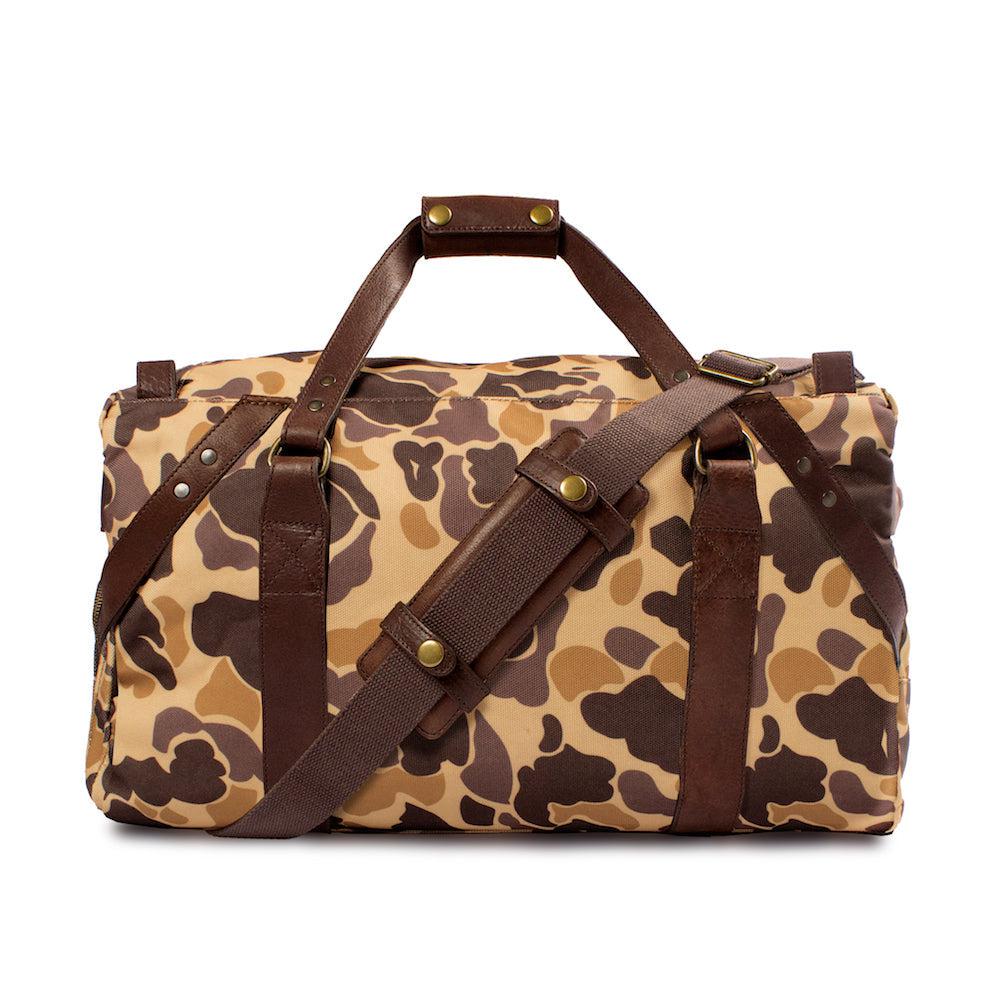 Mission Mercantile Campaign Waxed Canvas Medium Duffle Bag - Smoke Vintage Camo