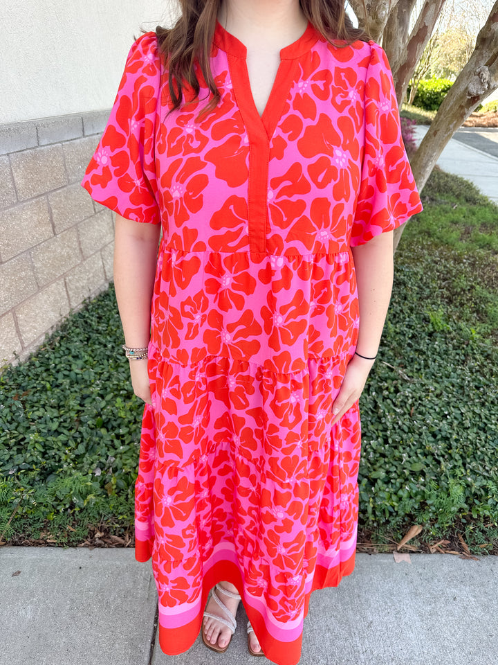 Kinsley Dress - Garden Samba Pink