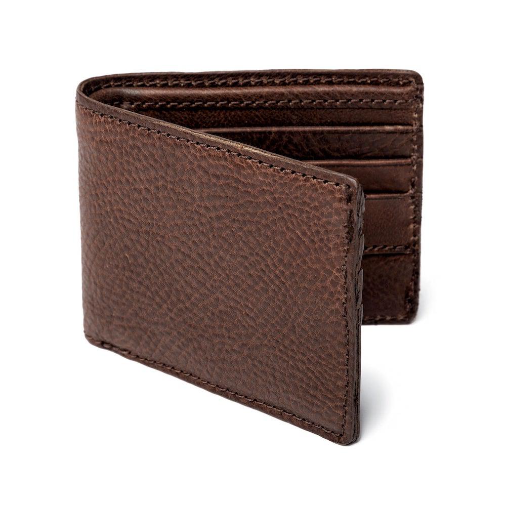 Mission Mercantile Campaign Leather Bifold Wallet - Smoke