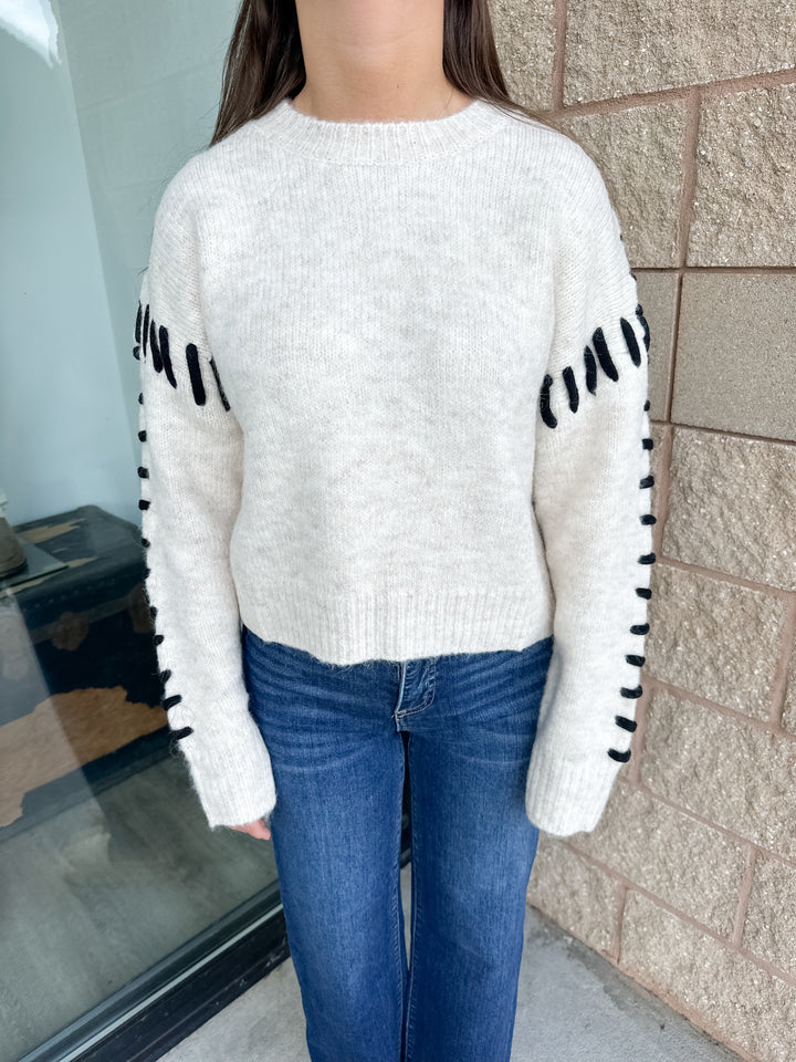 Victoria Contrast Stitch Sweater