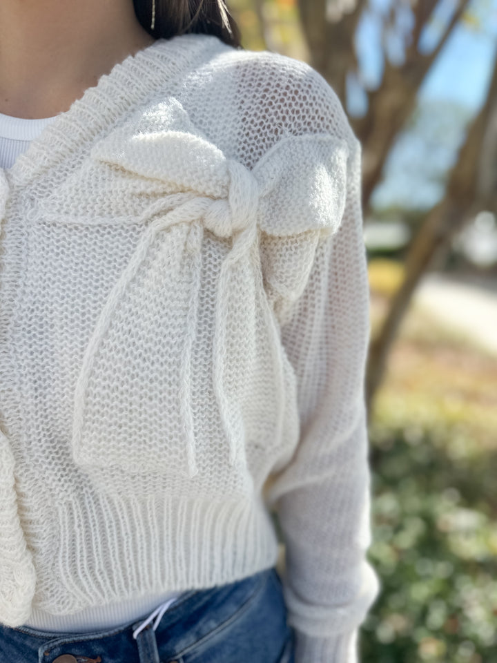 Simply Bow Cardigan