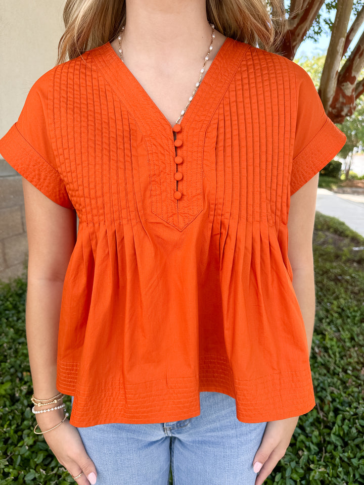 Charlotte Pleated Top