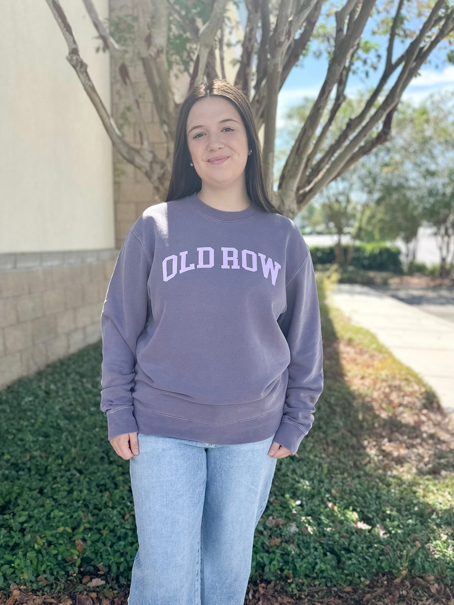Old Row Logo Sweatshirt - Plum