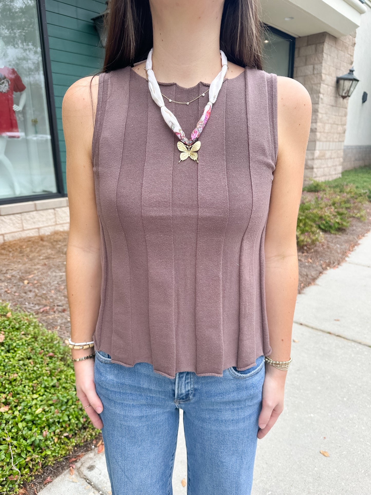 Indiana Ribbed Sweater Tank