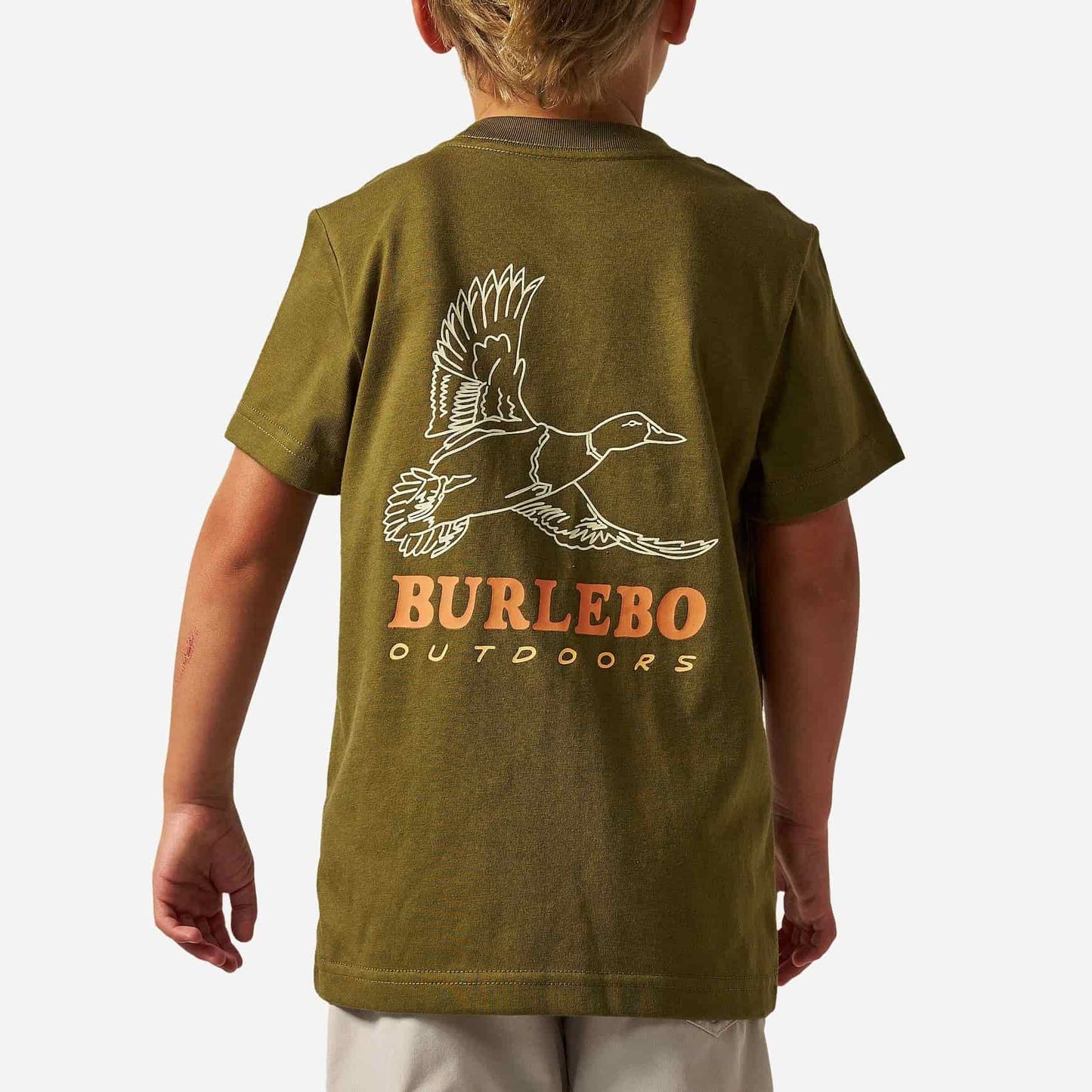 Burlebo Youth S/S T-Shirt - Duck Wild - Hunter Green