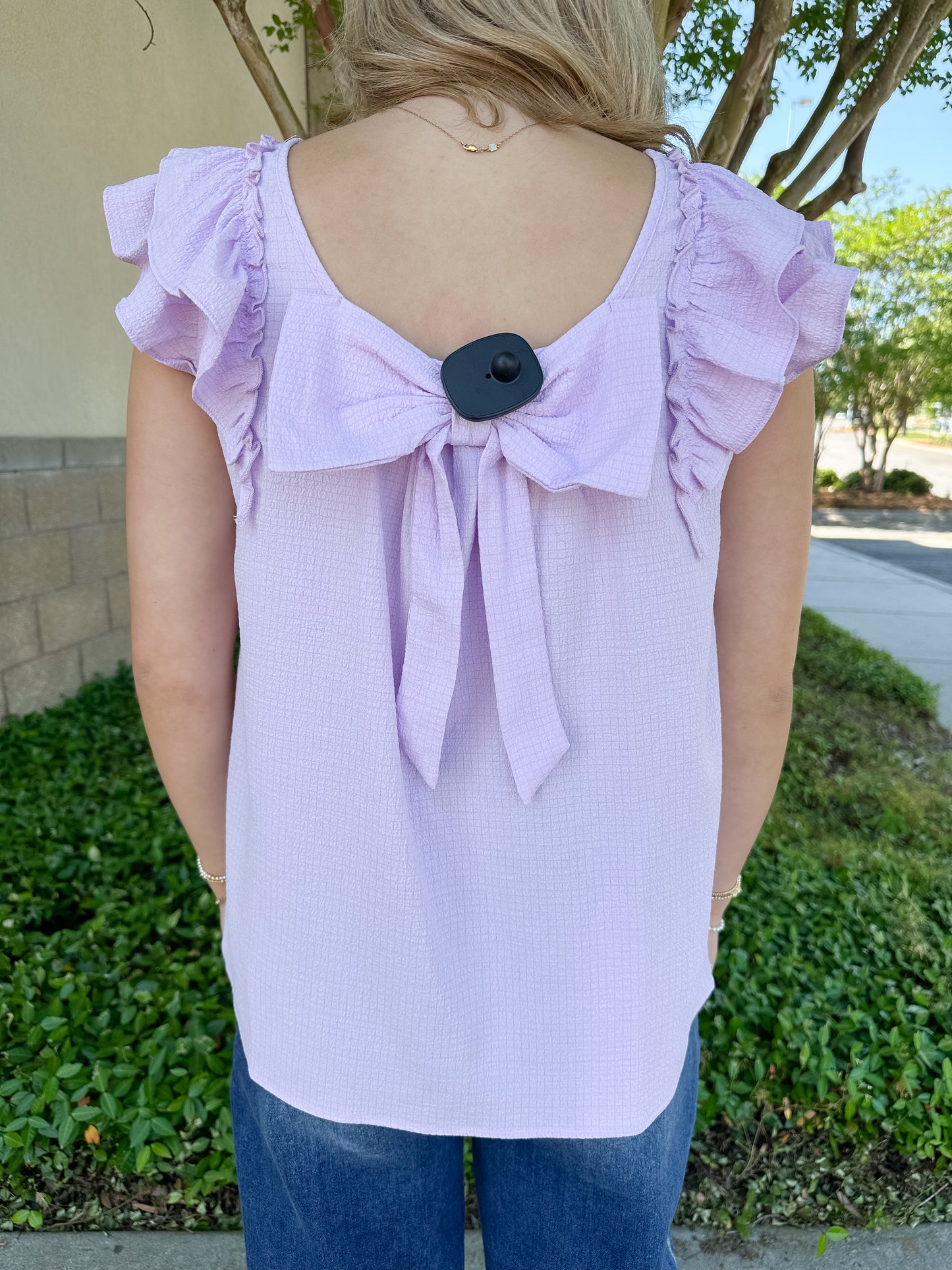Camille Bow Top - Lilac