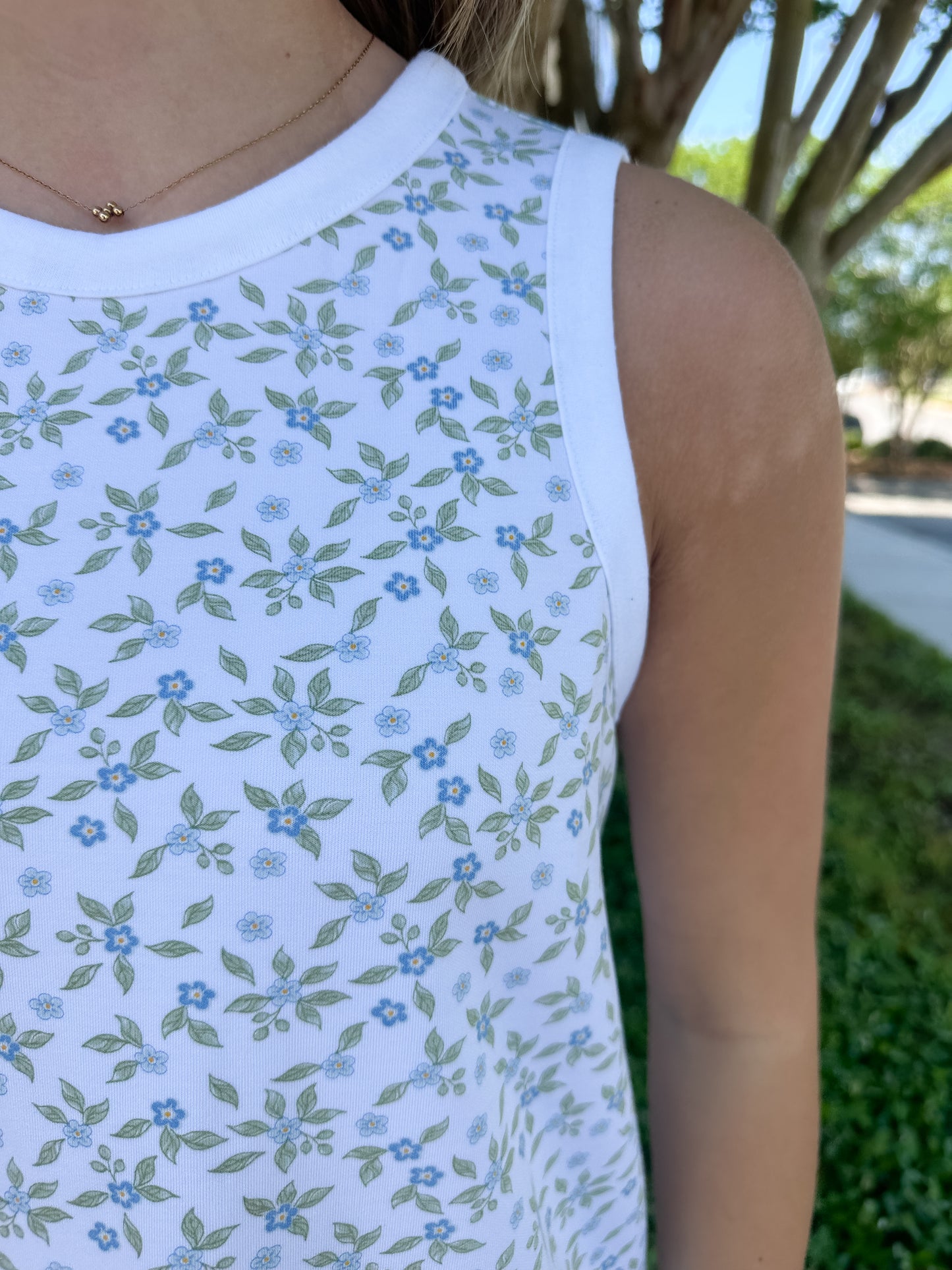 Susie Printed Tank Top - Rob Flower