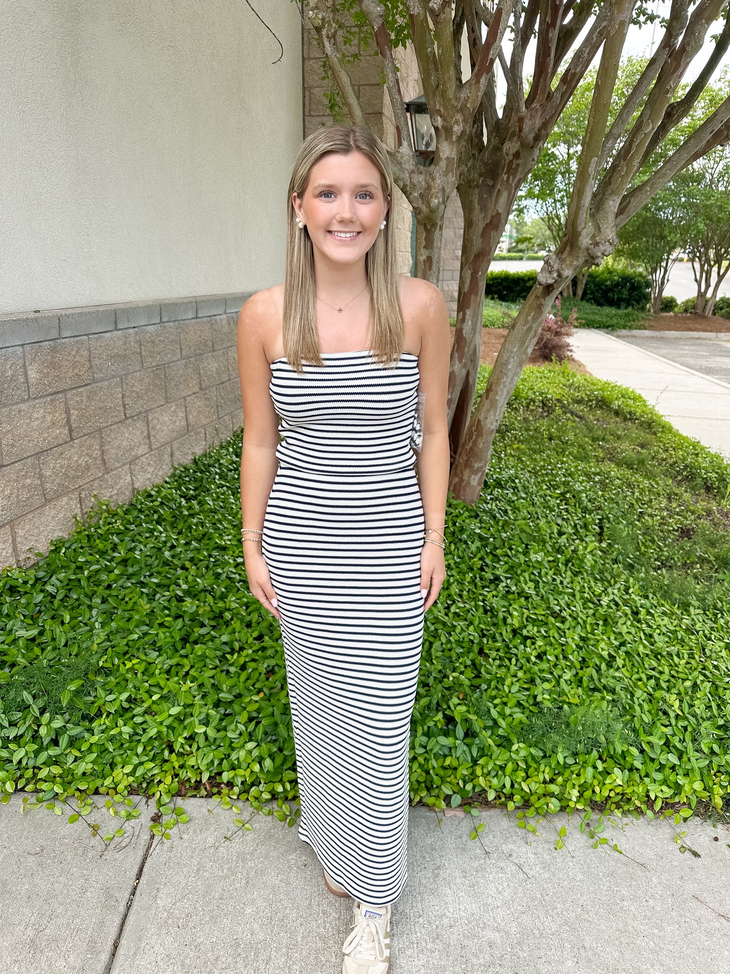 Caffari Stripe Tube Top - Eclipse Navy