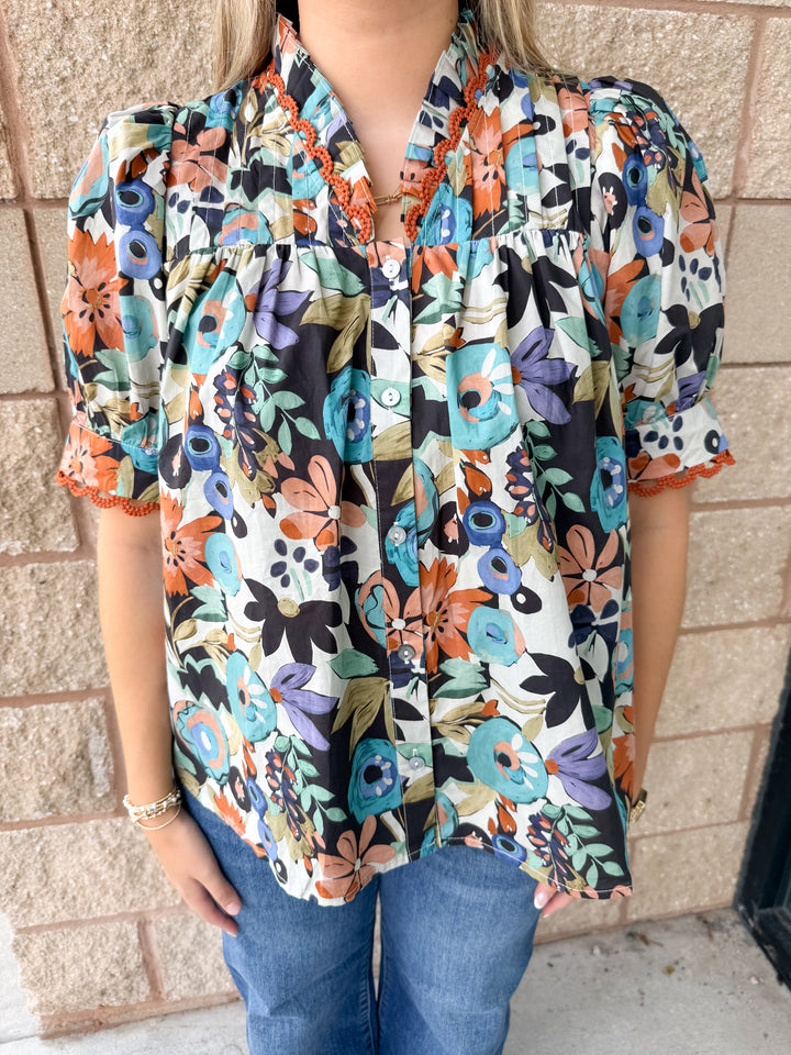 Mary Floral Top