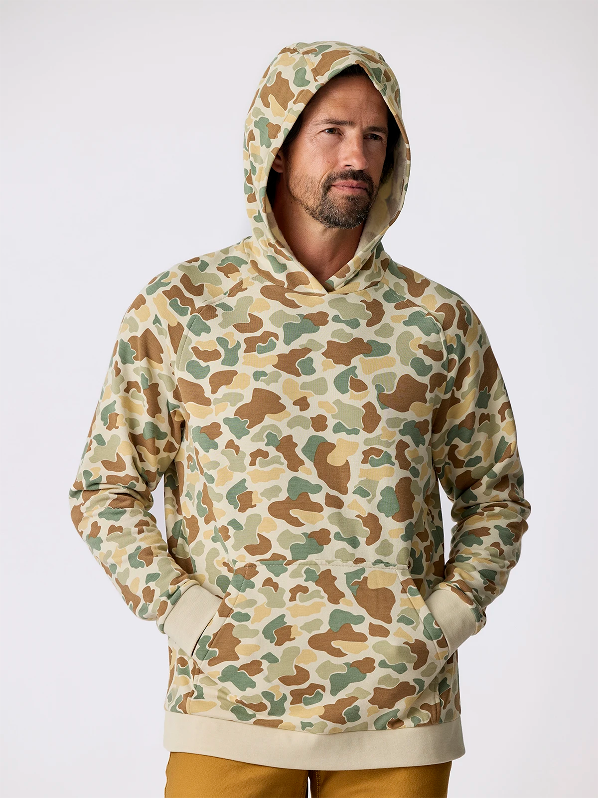 FreeFly Men’s Bamboo Lightweight Fleece Hoodie - Vintage Camo