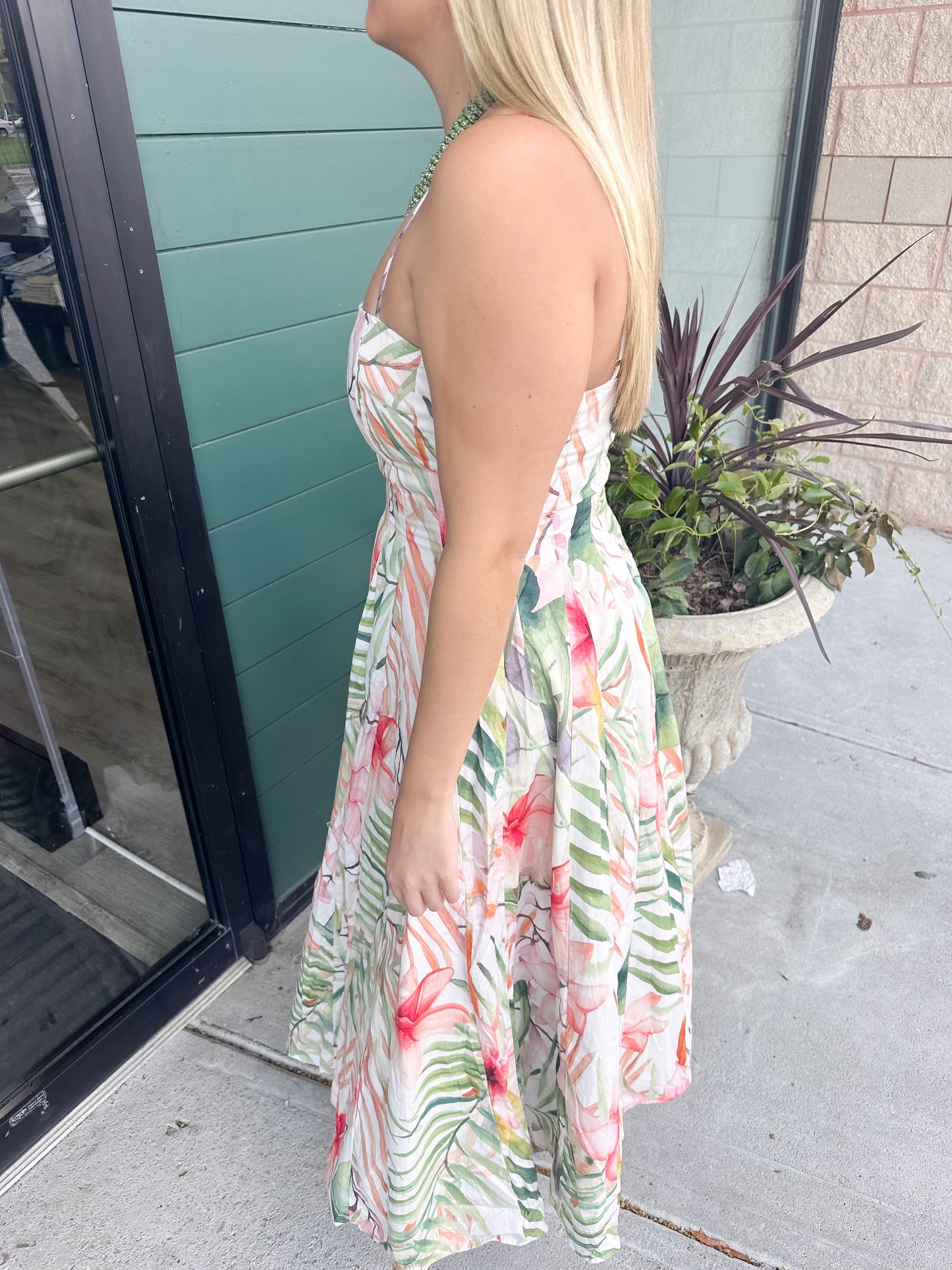 Reagan Tropical Midi Dress