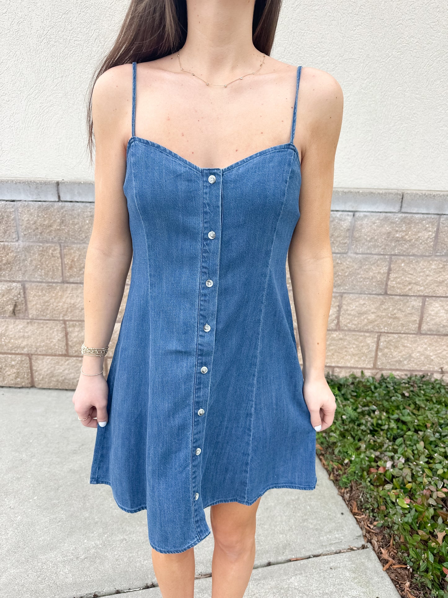 Angel Eyes Denim Mini Dress