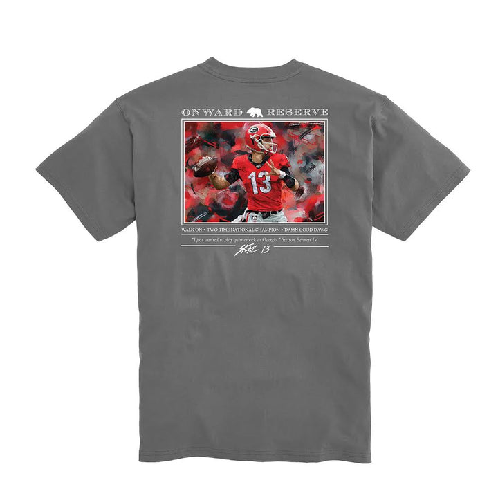 Onward Reserve UGA Stetson Bennett S/S Pocket T-Shirt - Granite
