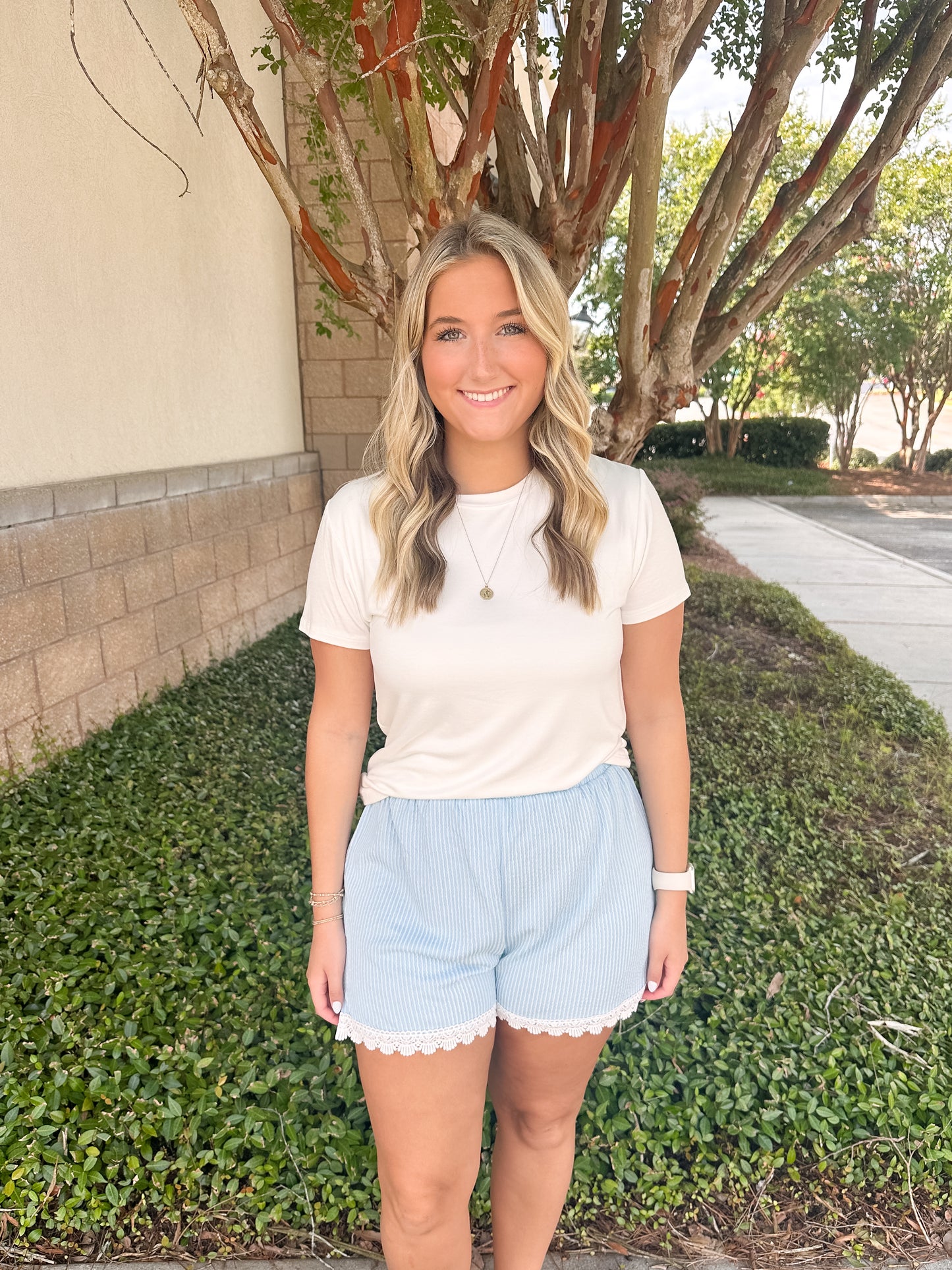Kimmie Cord Short - Robins Egg Blue