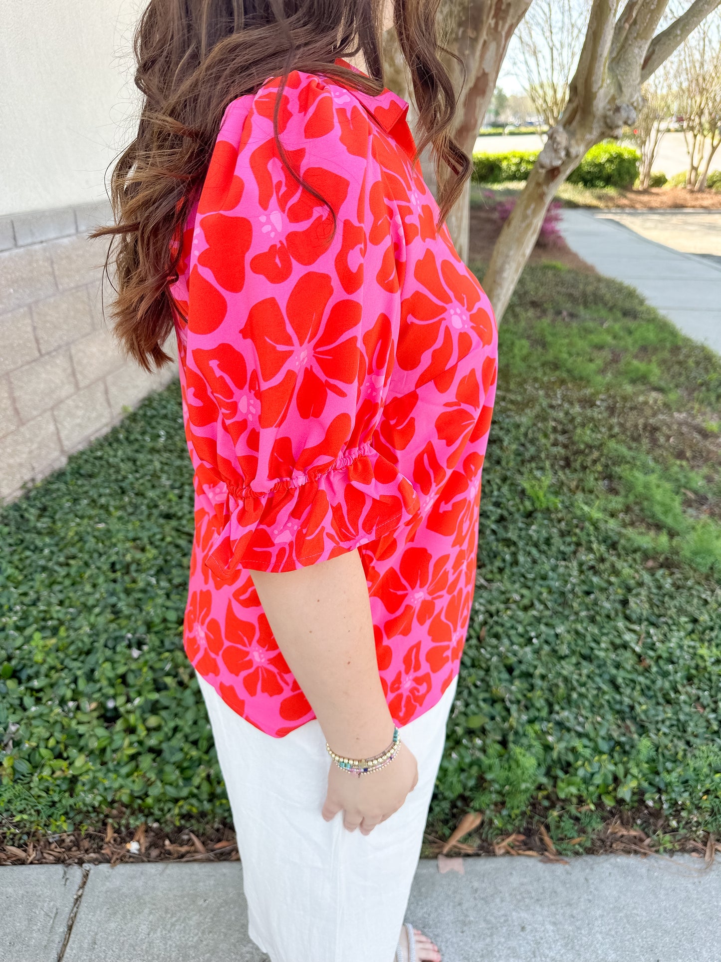 Jessica Top - Garden Samba Pink