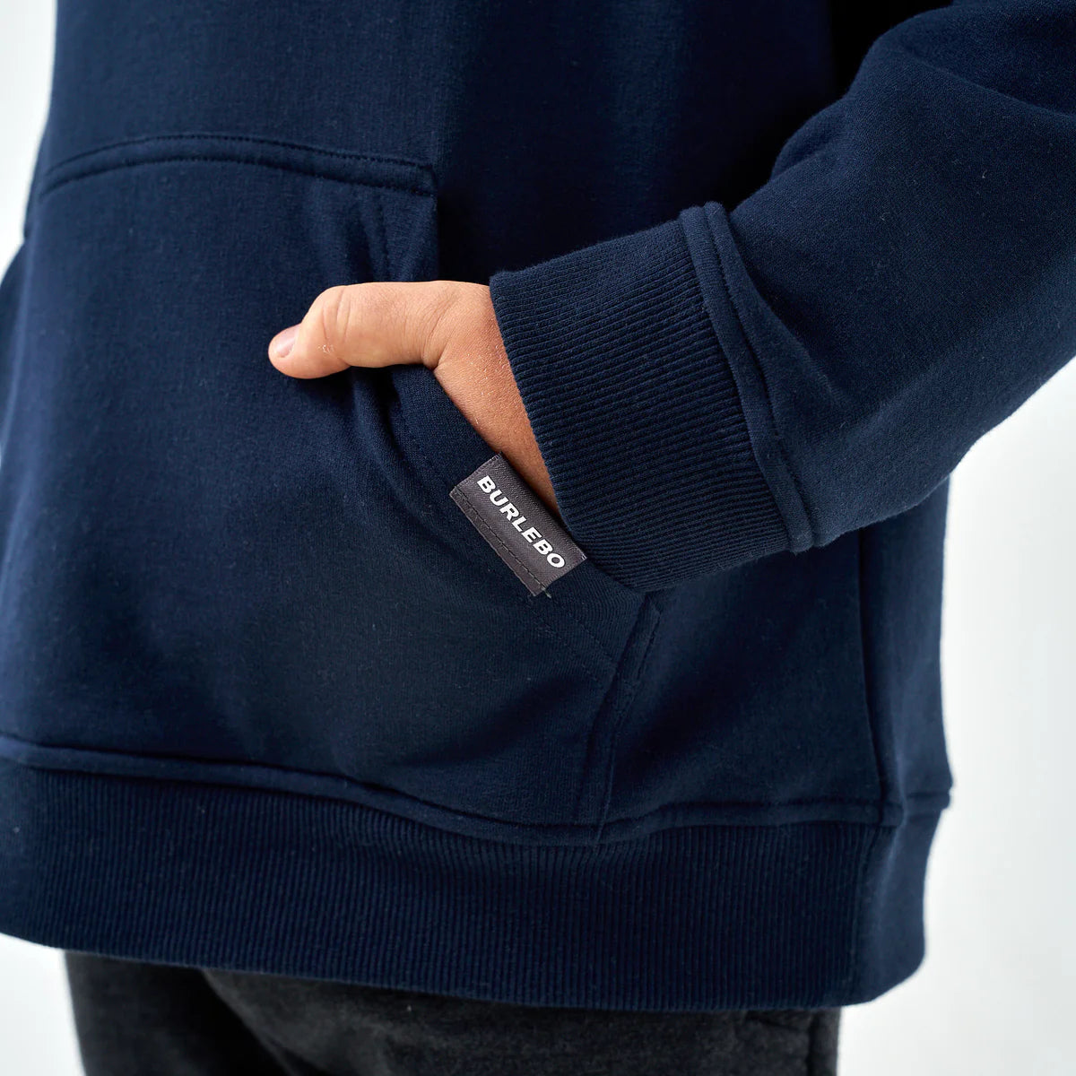 Burlebo Youth Fleece Hoodie - Old School Duck Hunt - Navy