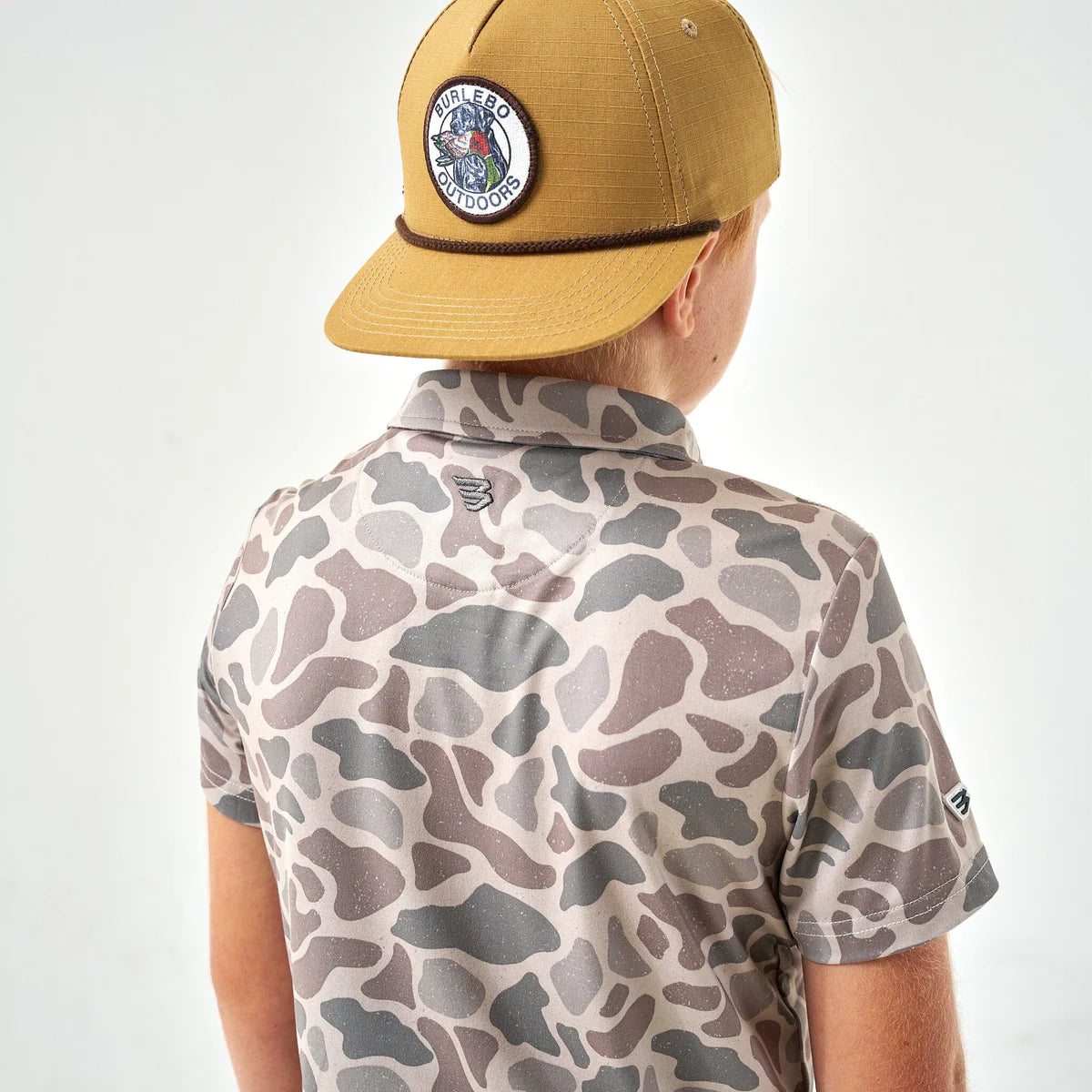 Burlebo Youth Performance Polo - Classic Deer Camo