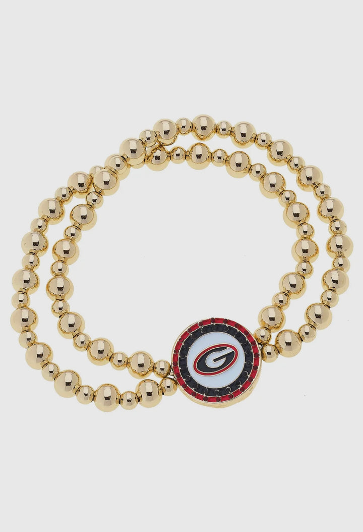 GA Bulldogs Pave Stretch Bracelet