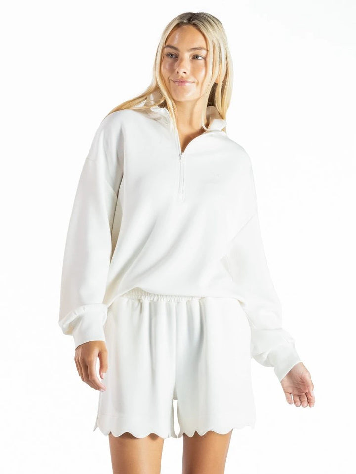 Rae Scalloped Short - Pearl