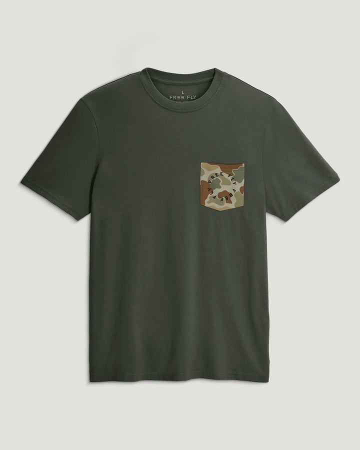 Free Fly Men’s Target Species  Pocket S/S T-Shirt - Dark Forest