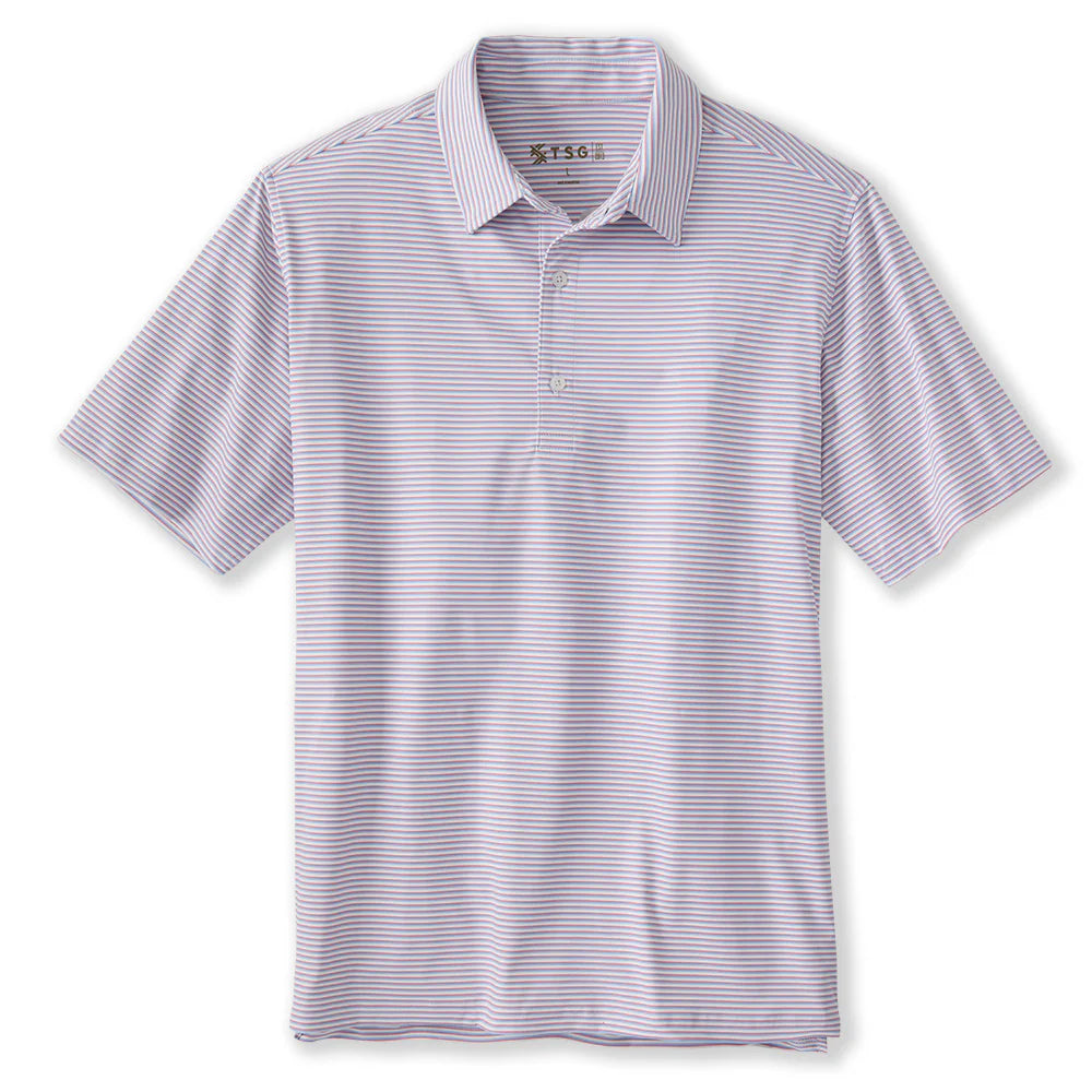 TSG Men’s Topper Performance Polo - Shell Reel Stripe