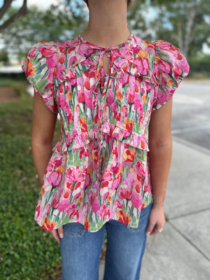Elizabeth Rose Ruffle Top
