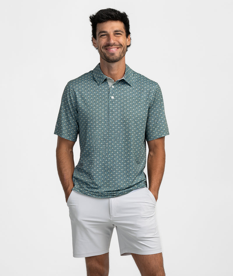 SSCO Men’s Perfect Round MotionTech Polo SS - Back Nine