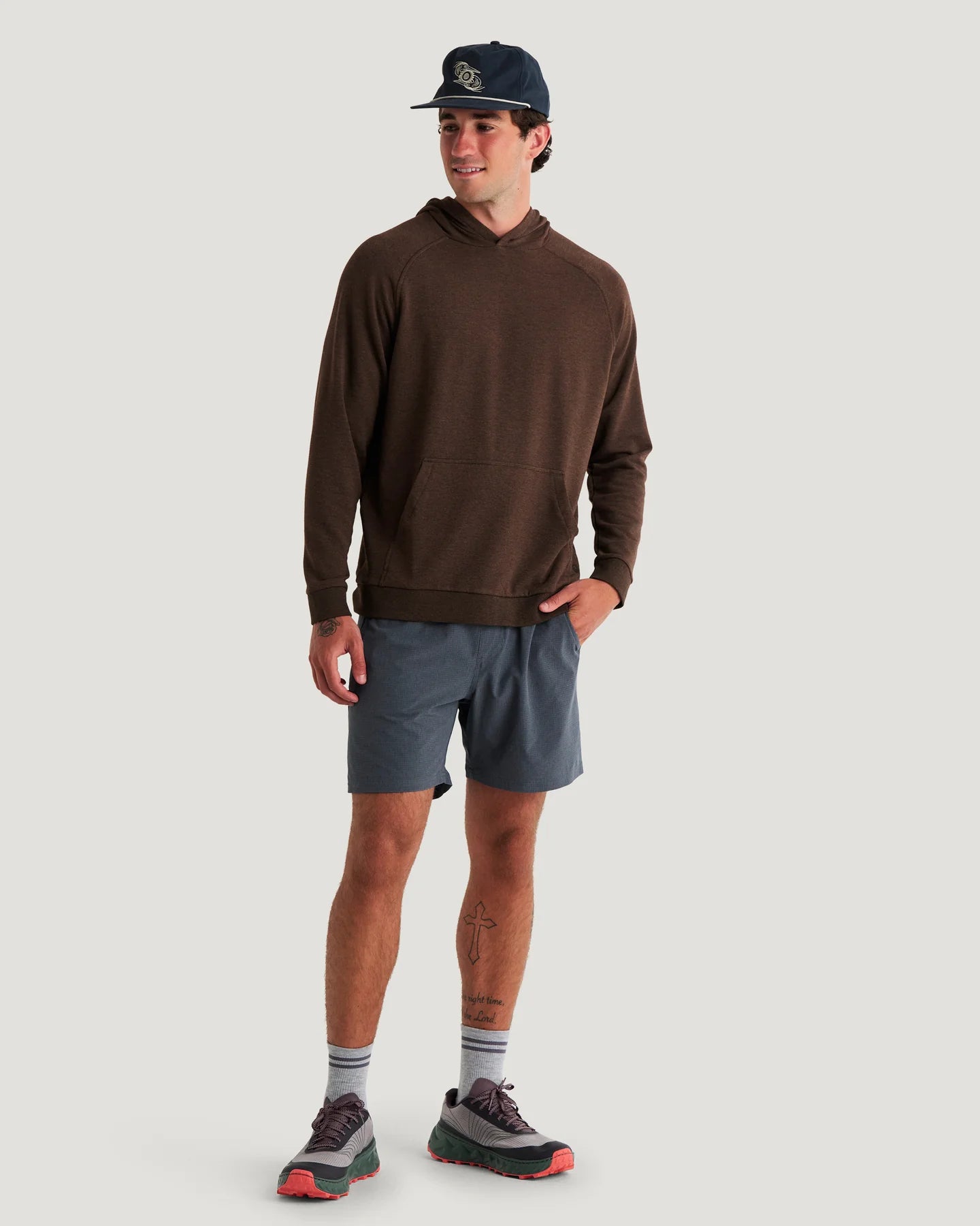 Free Fly Men’s Bamboo Lightweight Fleece Hoodie - Heather Dark Brown