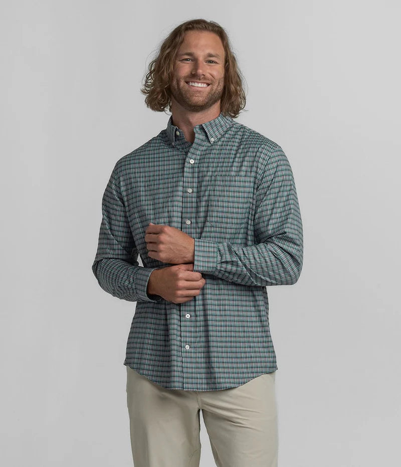 SSCO Men’s Bennett Plaid Button Down - Bayou Teal
