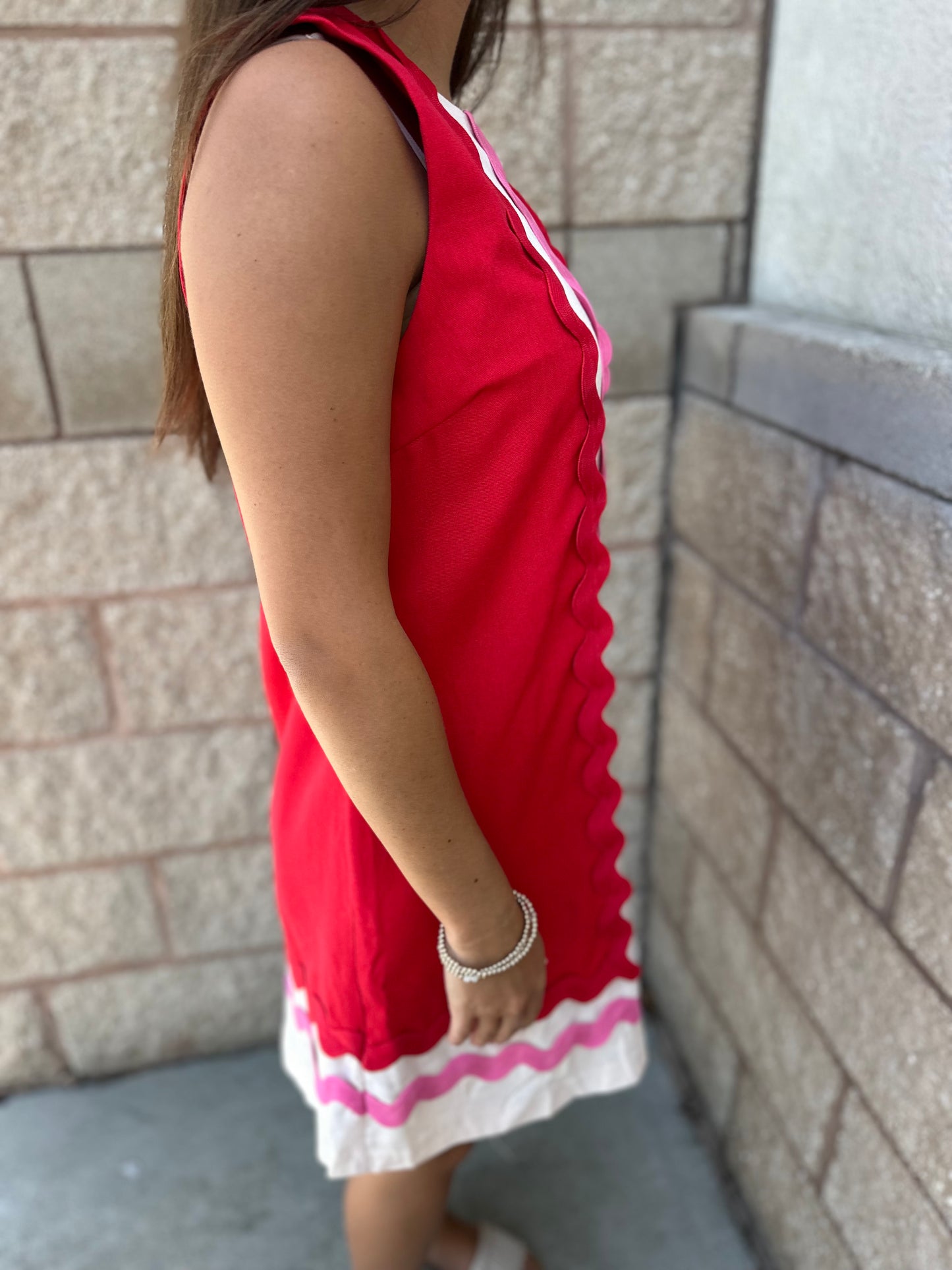 Sawyer Ric-Rac Trim Dress