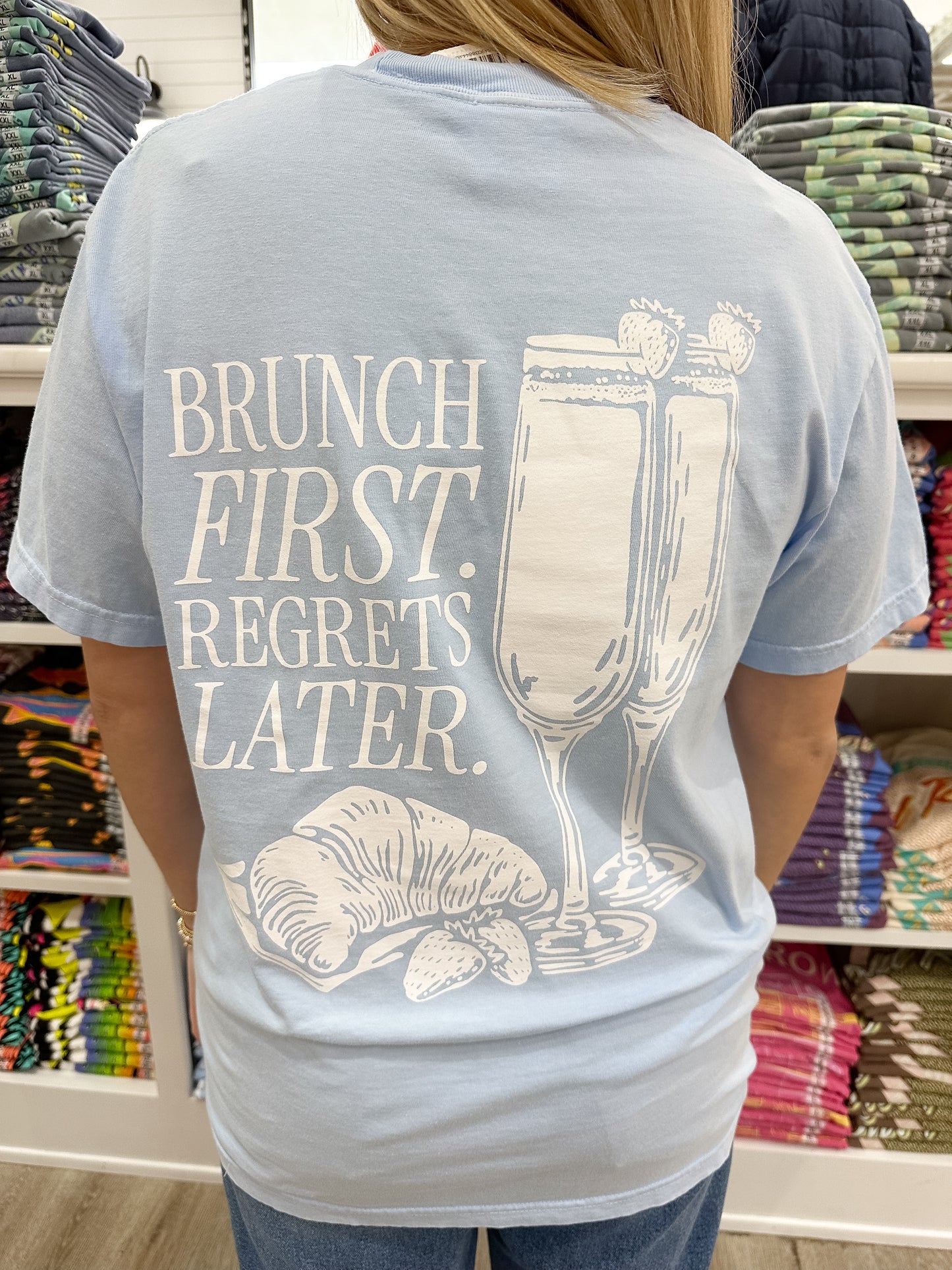 Old Row Rad Chicks Brunch S/S Pocket T-Shirt - Hydrangea