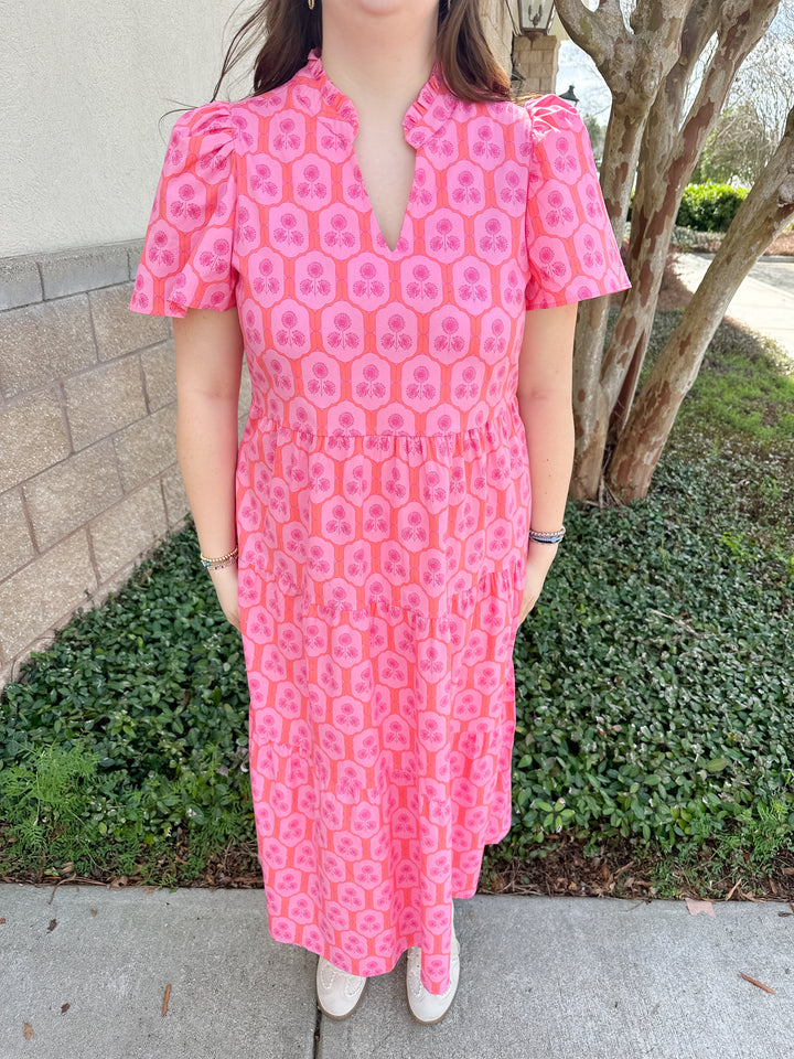 Ivy Dress - Rosette Charm Pink