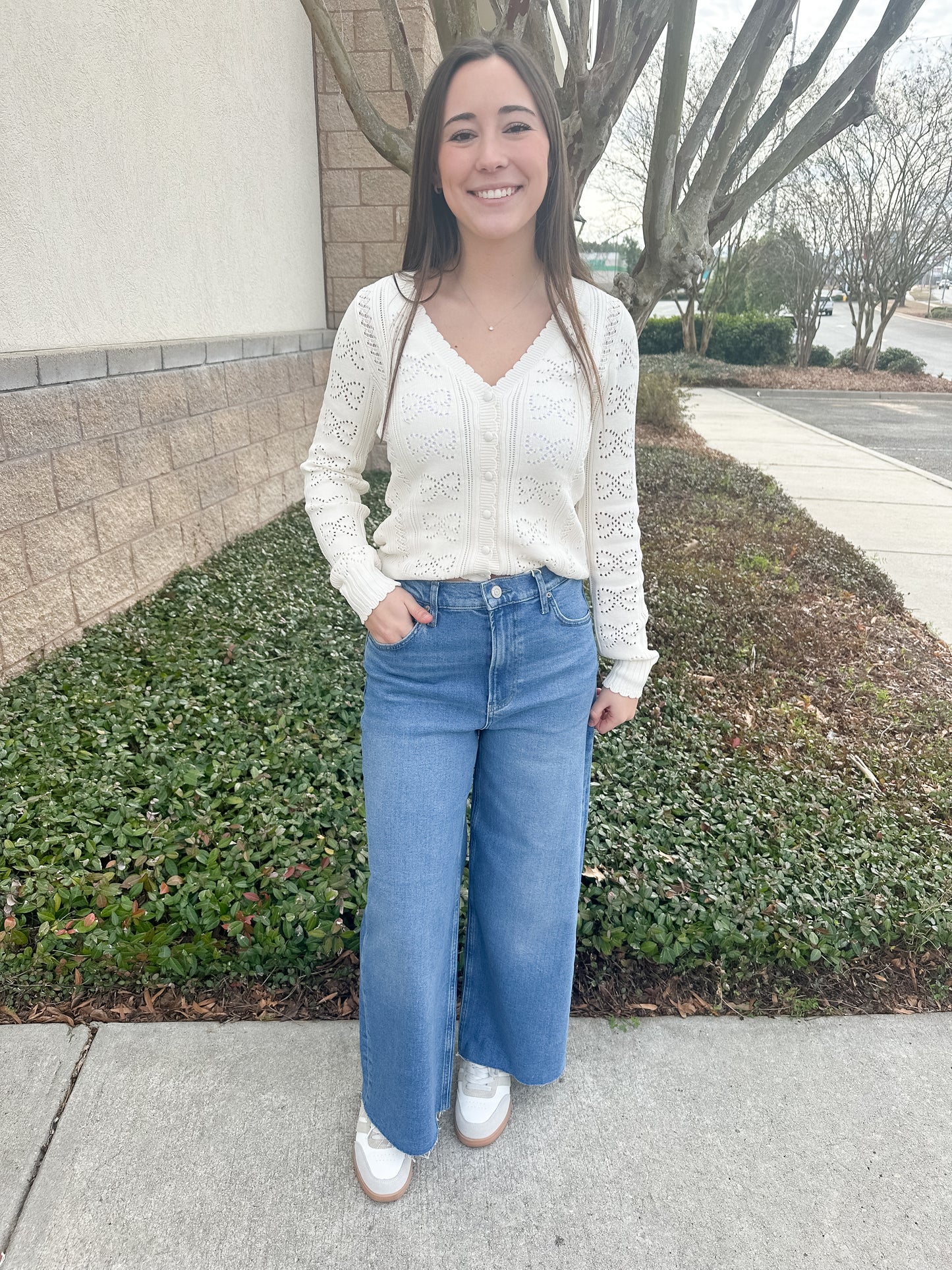 Nova Crop High Rise Wide Leg Denim - Fresca