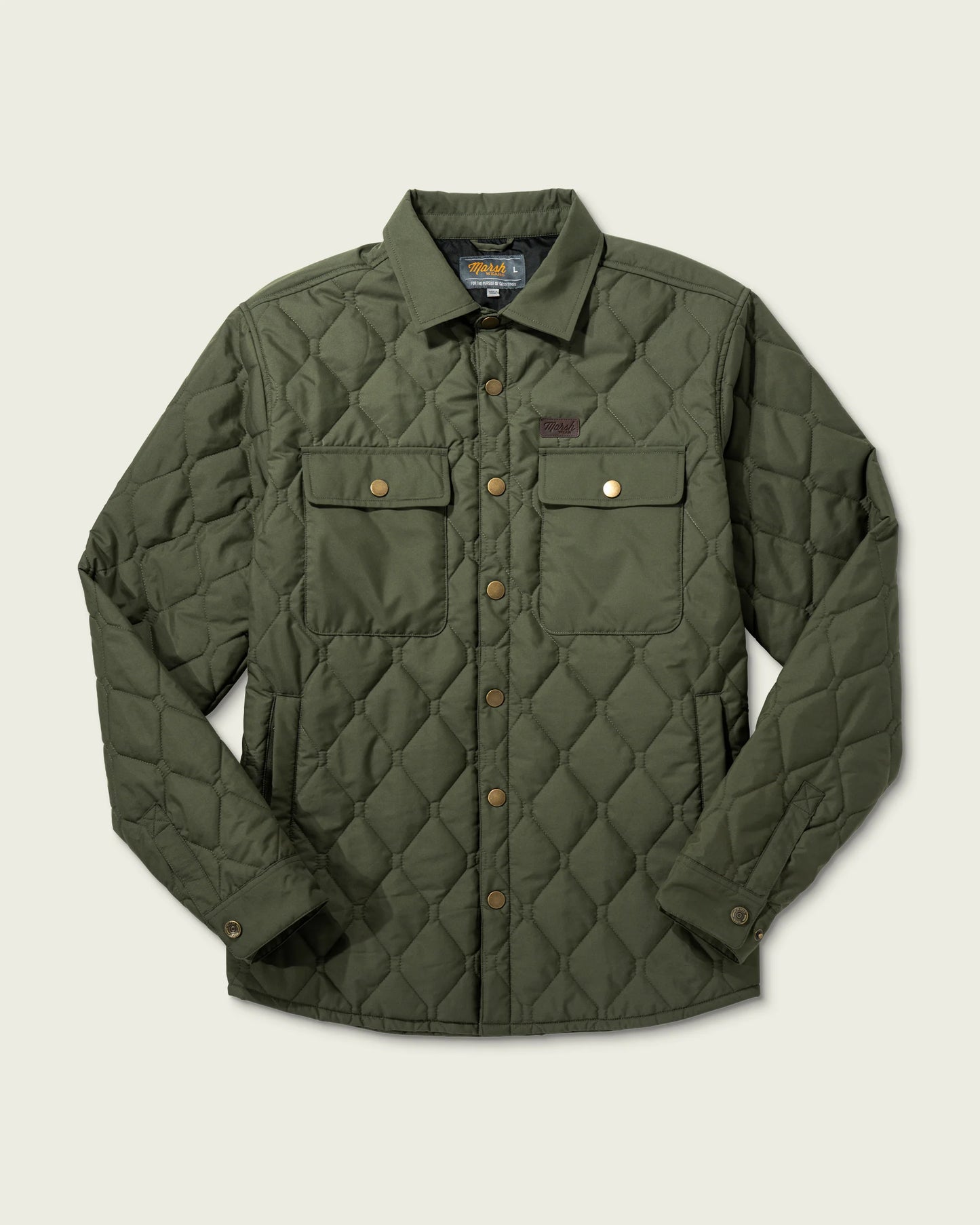 Marsh Wear Men’s Saluda Puff Shacket - Grape Leaf