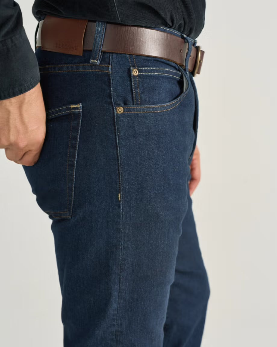 Tecovas Men’s Slim Straight Stretch Denim Jean - Dark Indigo